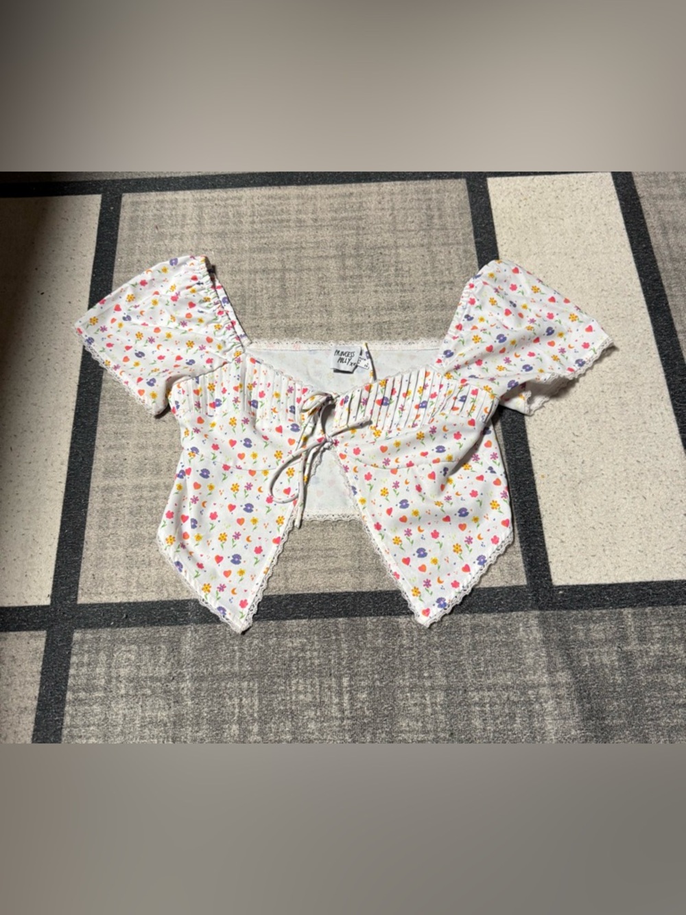 Princess Polly Tie Front Crop Top